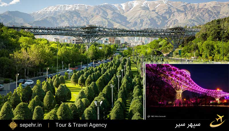 جذاب ترین جاذبه ی دیدنی تهران-پل طبیعیت-خرید بلیط هواپیما تهران